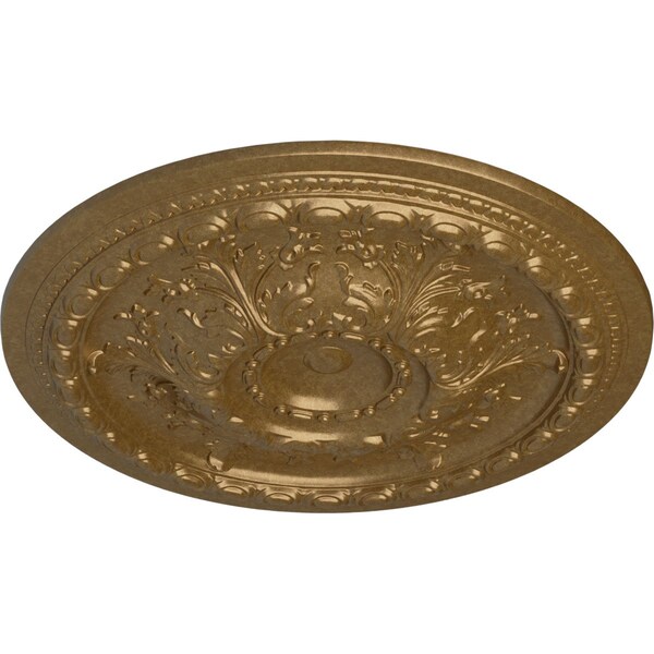 Oslo Ceiling Medallion (Fits Canopies Up To 7 5/8), Hand-Painted Pale Gold, 38 3/8OD X 2 7/8P